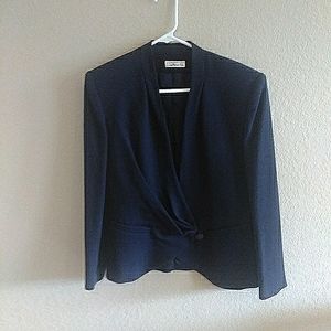 Talbots vintage dark blue wool blazer